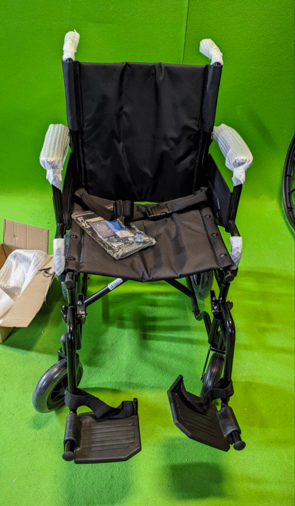 PEPE Silla de Ruedas Plegable Ligera de Paseo Ancianos - Imagen 4