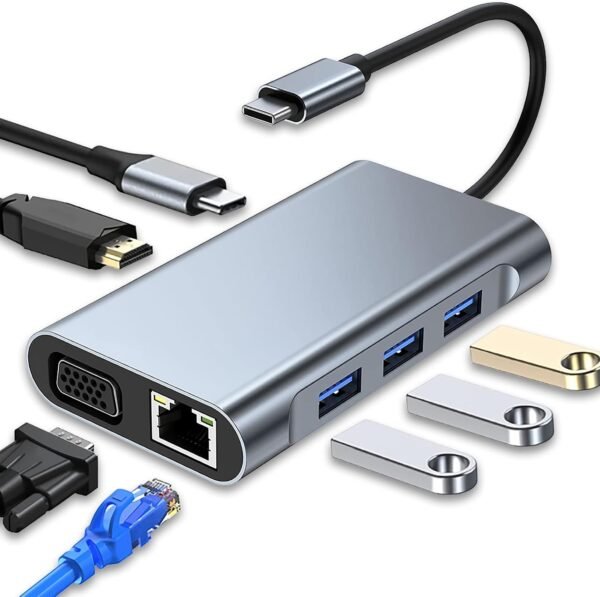 Adaptador multipuerto USB C 7 en 1