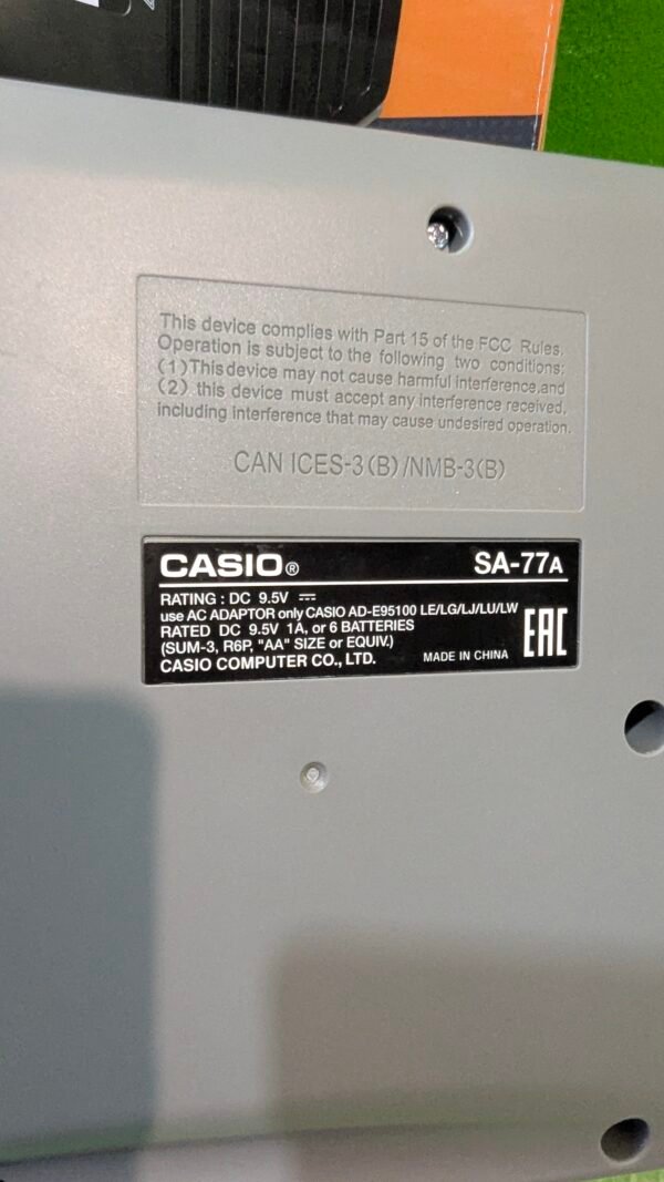 CASIO SA-77H7 - Teclado electrónico - Imagen 5