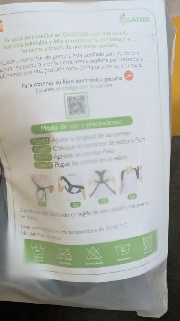 Corrector de postura Quatzer para espalda - Imagen 6