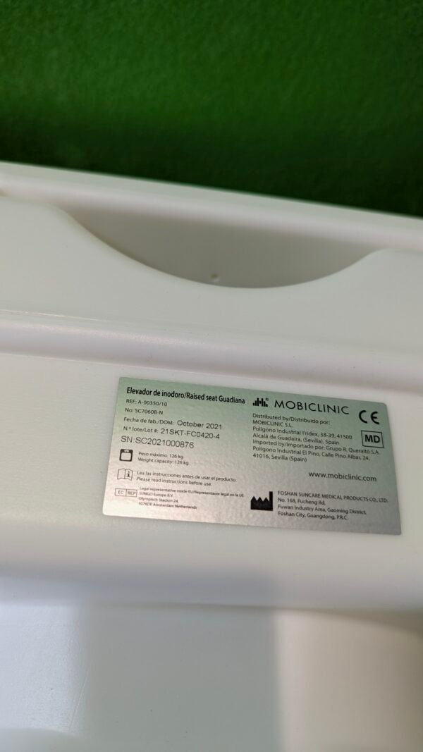 Elevador WC para Adultos, 17cm con reposabrazos abatibles y Acolchados - Imagen 7