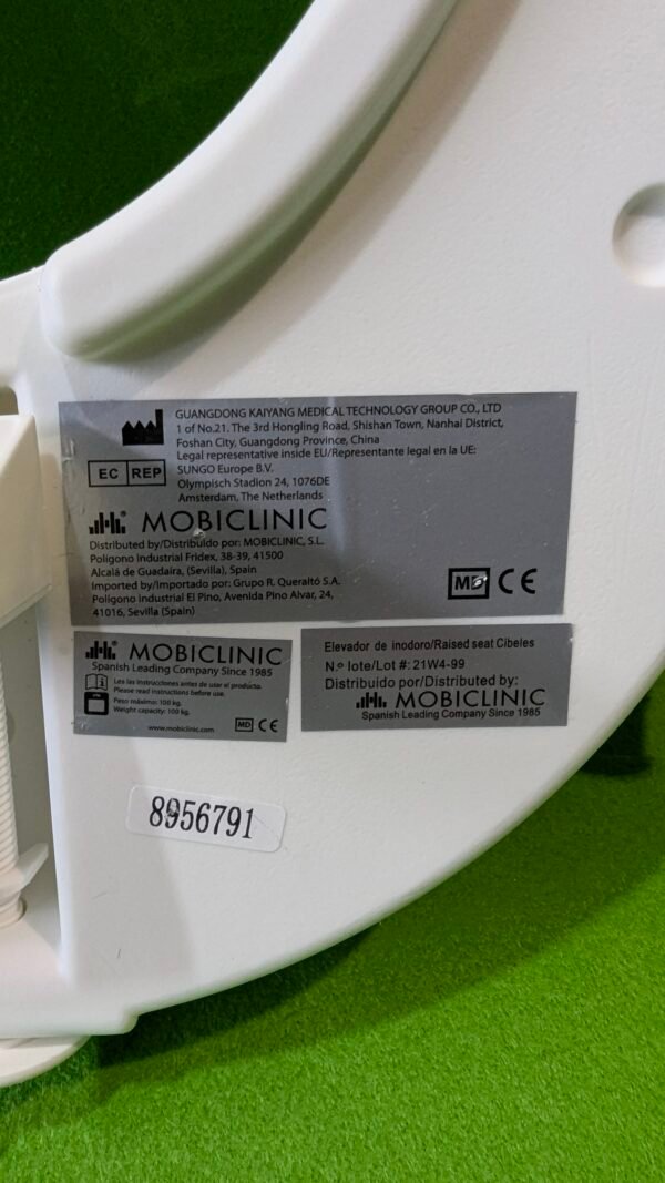 Mobiclinic, Elevador wc, Cibeles, Asiento de inodoro 10 CM - Imagen 3